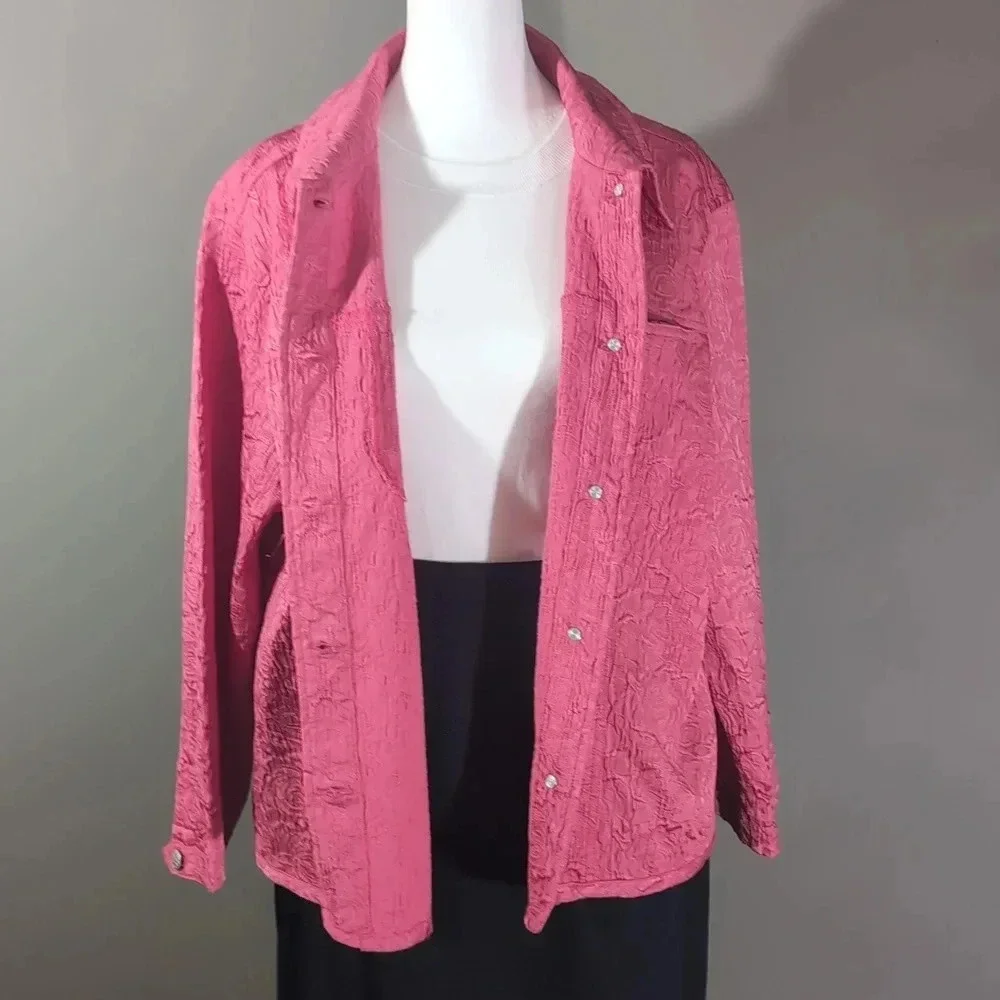 GW Jeans Co Pink Floral Cotton Jacket